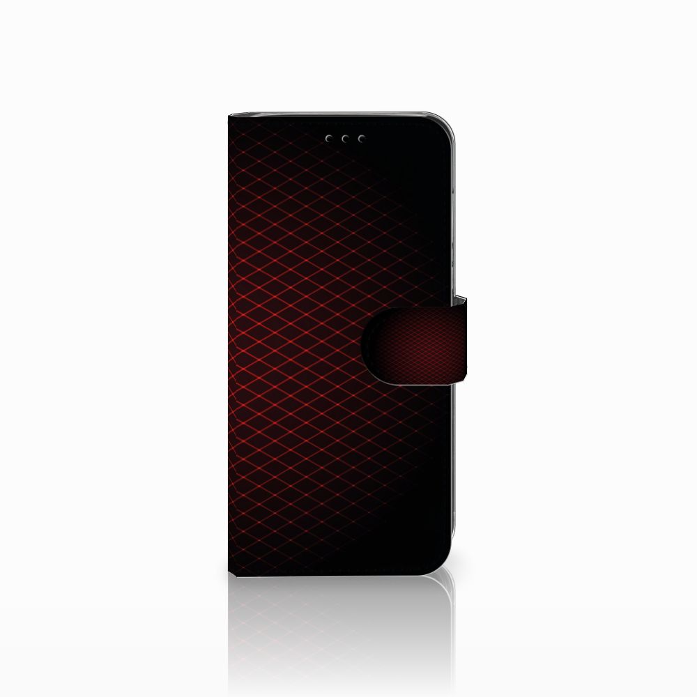 Huawei P20 Lite Telefoon Hoesje Geruit Rood