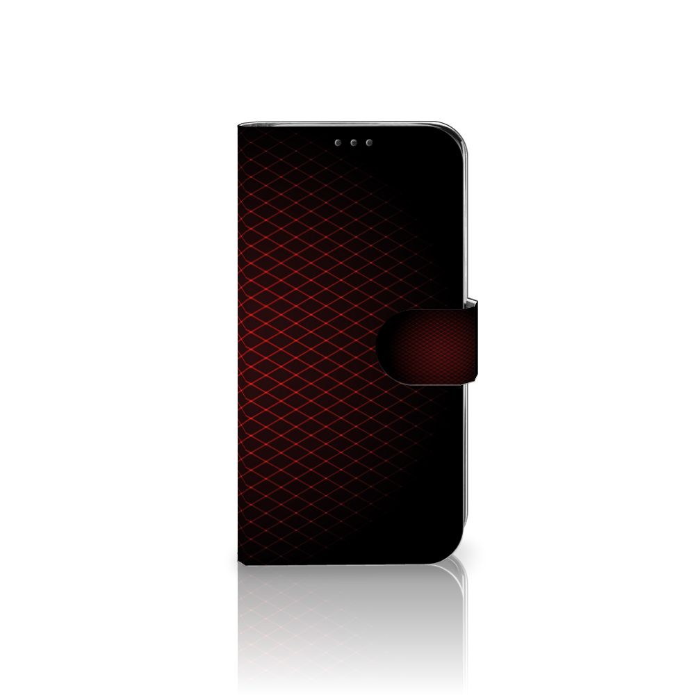 Xiaomi Mi A2 Lite Telefoon Hoesje Geruit Rood