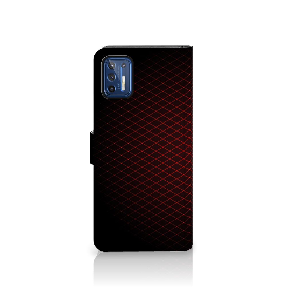 Motorola Moto G9 Plus Telefoon Hoesje Geruit Rood