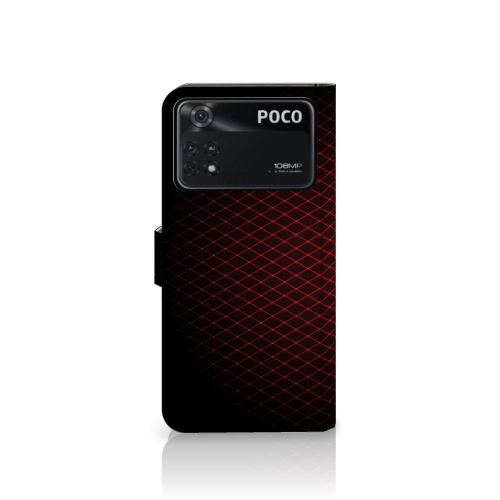 Xiaomi Poco X4 Pro 5G Telefoon Hoesje Geruit Rood