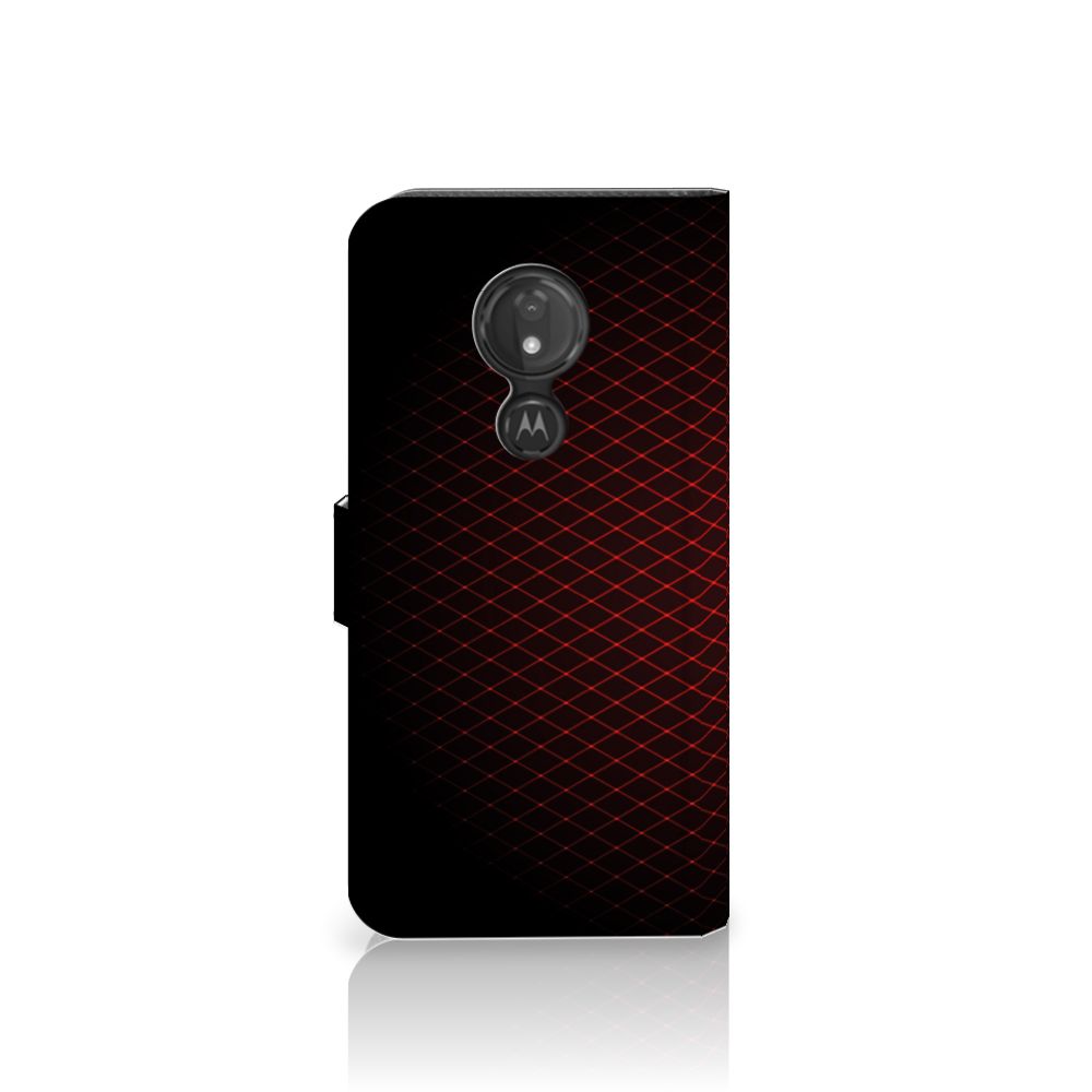 Motorola Moto G7 Power Telefoon Hoesje Geruit Rood