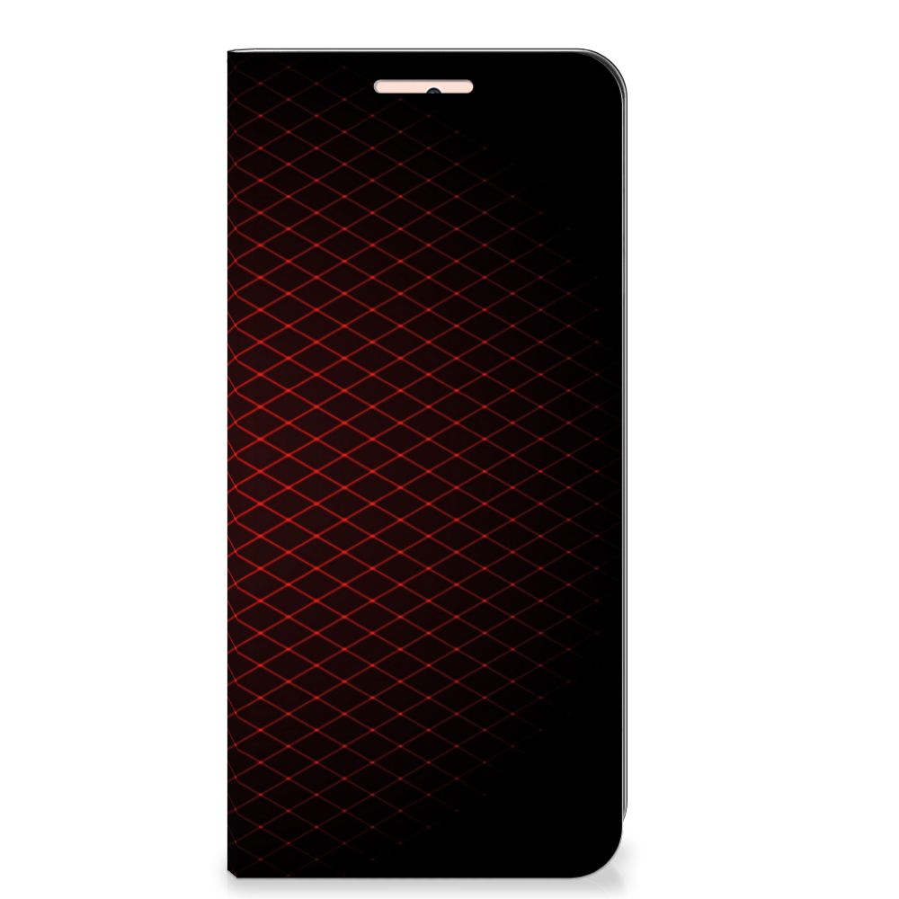 Xiaomi Redmi Note 10 4G | 10S | Poco M5s Hoesje met Magneet Geruit Rood