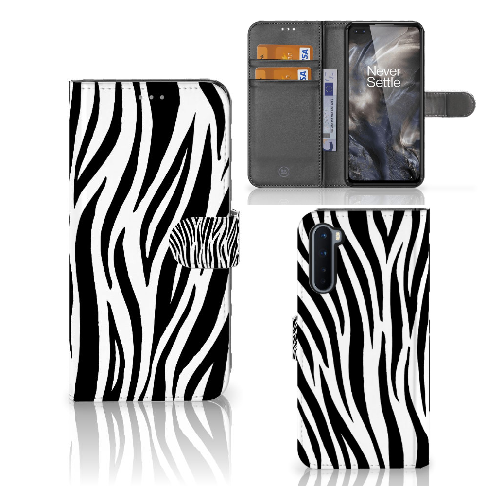 OnePlus Nord Telefoonhoesje met Pasjes Zebra