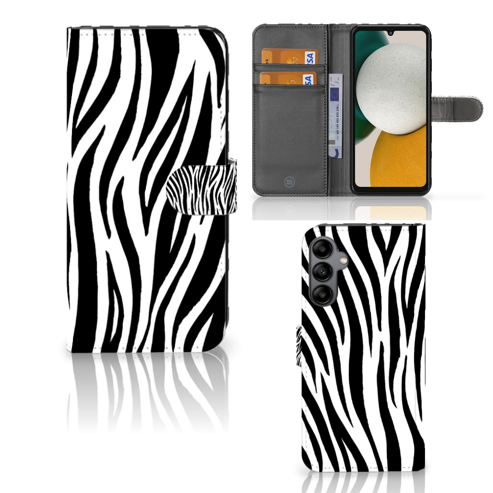 Samsung Galaxy A34 Telefoonhoesje met Pasjes Zebra