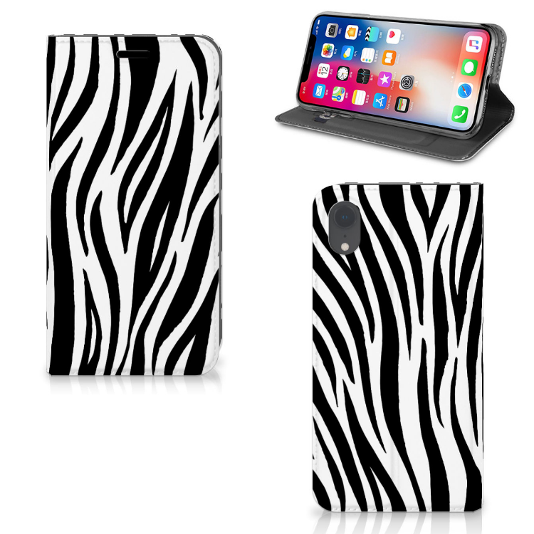 Apple iPhone Xr Standcase Hoesje Design Zebra
