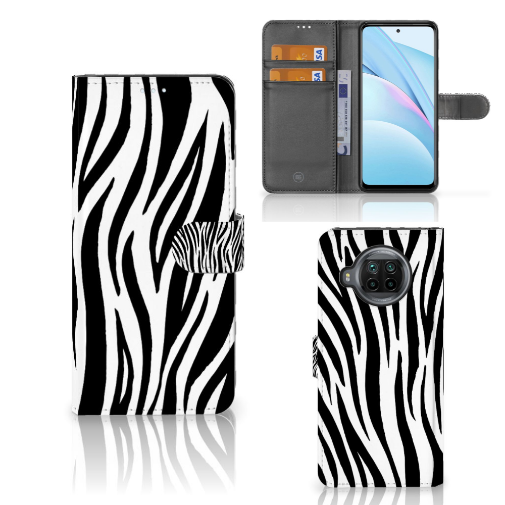 Xiaomi Mi 10T Lite Telefoonhoesje met Pasjes Zebra