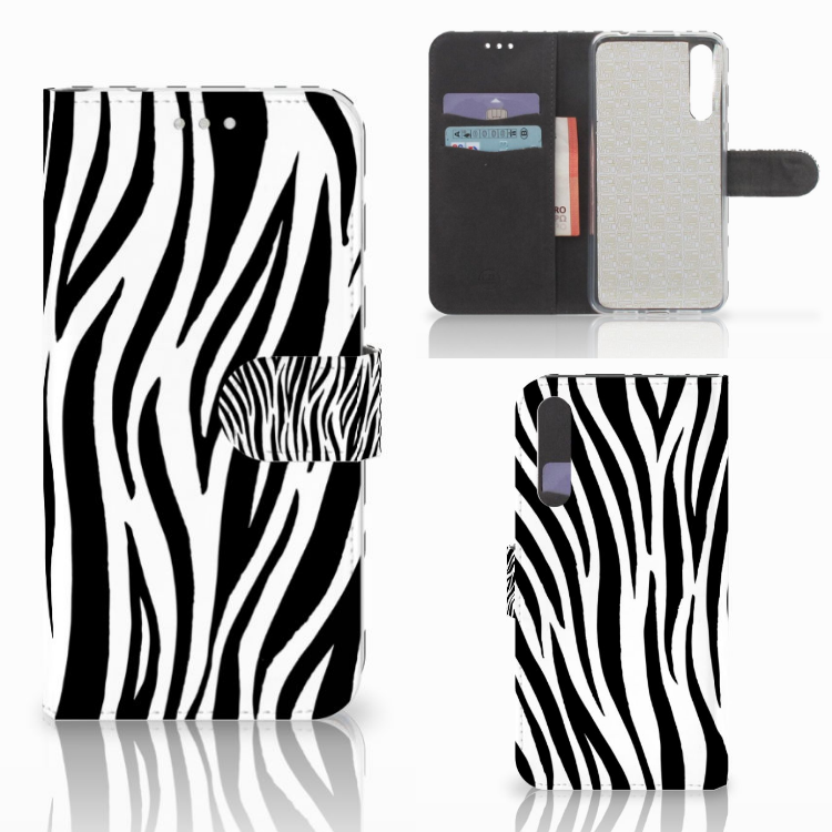 Huawei P20 Pro Telefoonhoesje met Pasjes Zebra