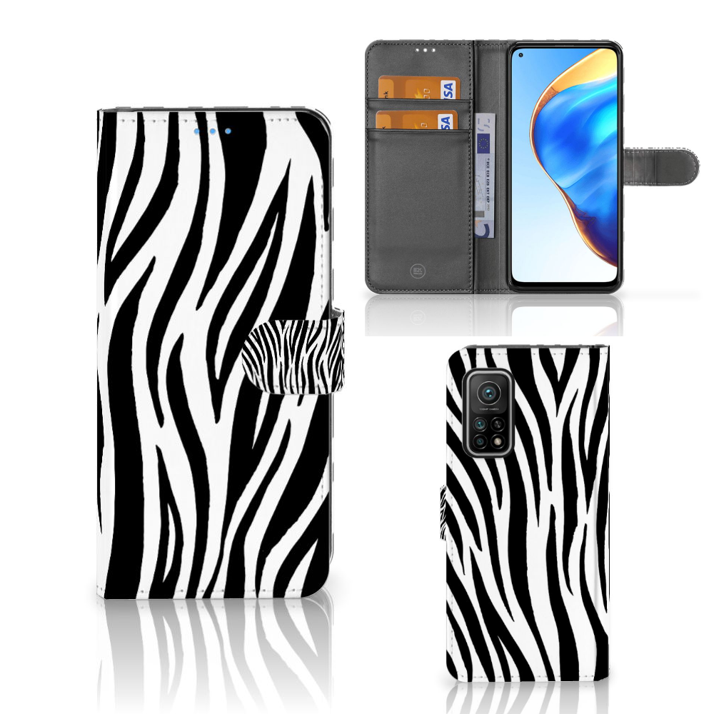 Xiaomi Mi 10T Pro | Mi 10T Telefoonhoesje met Pasjes Zebra