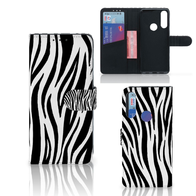 Alcatel 1S 2020 Telefoonhoesje met Pasjes Zebra