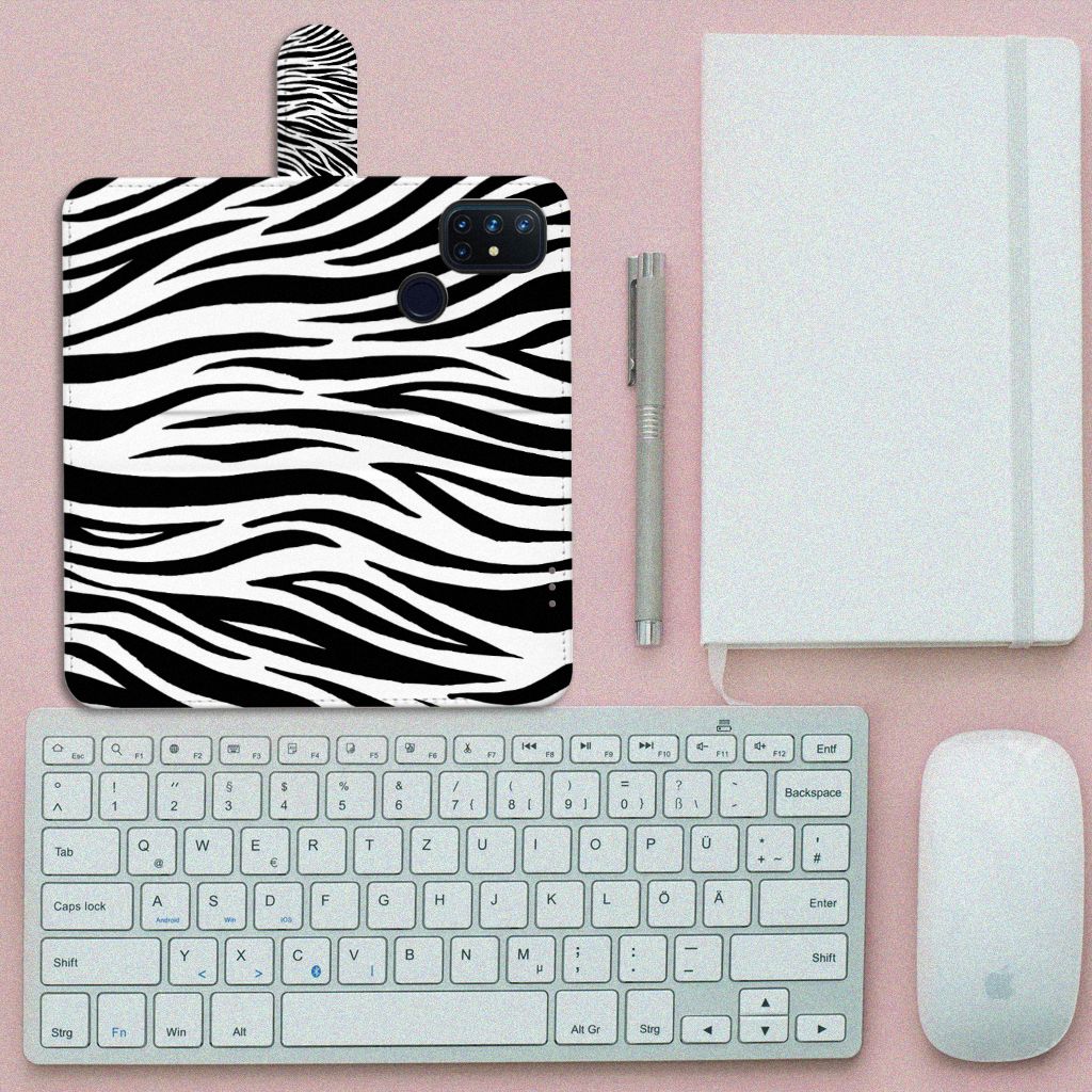 OnePlus Nord N10 Telefoonhoesje met Pasjes Zebra