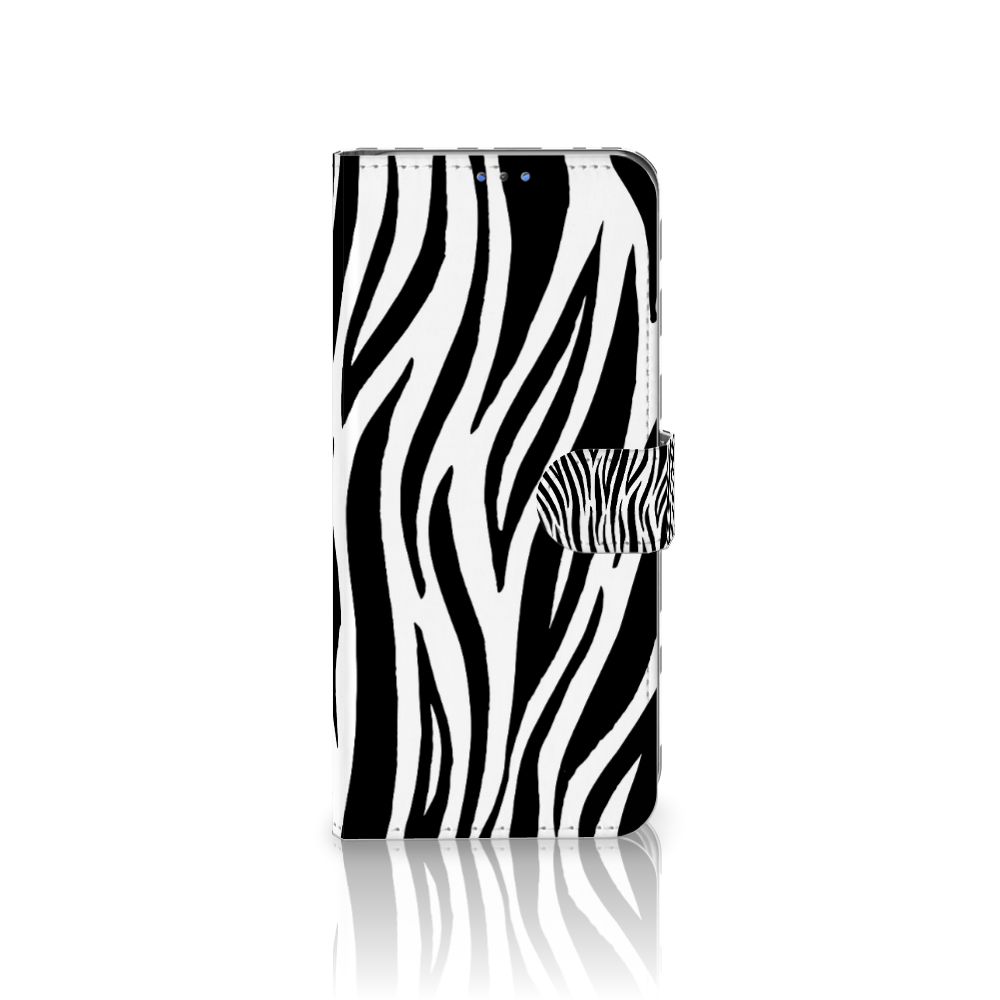 Motorola G8 Power Lite Telefoonhoesje met Pasjes Zebra
