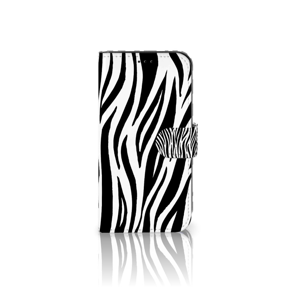 Apple iPhone 13 Telefoonhoesje met Pasjes Zebra