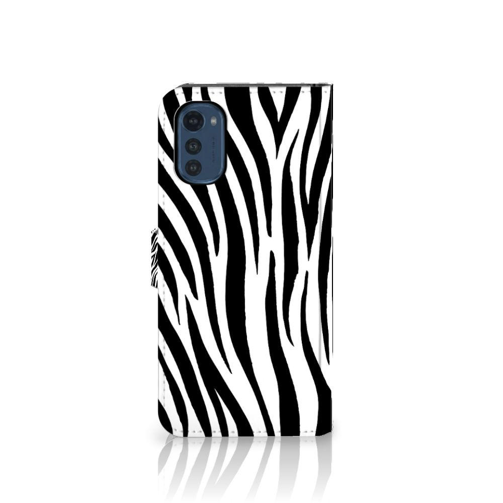 Motorola Moto E32 | Moto E32s Telefoonhoesje met Pasjes Zebra
