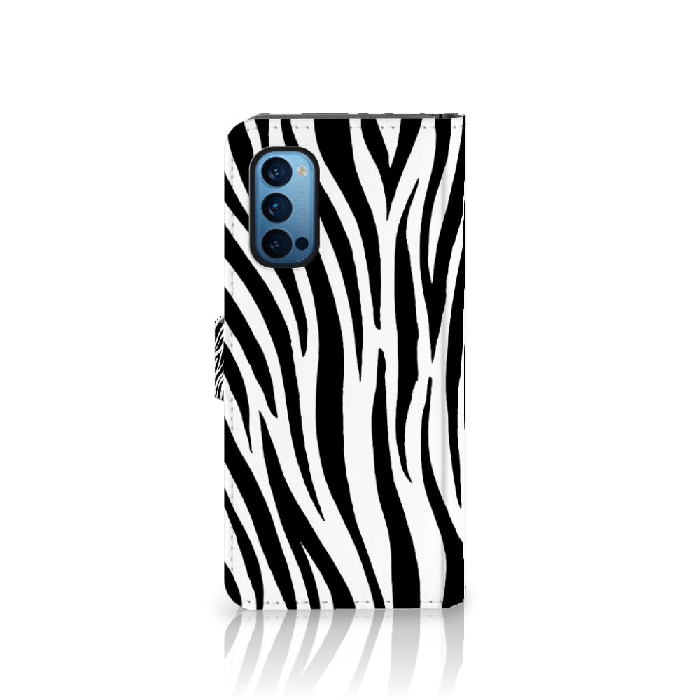 OPPO Reno 4 Pro 5G Telefoonhoesje met Pasjes Zebra