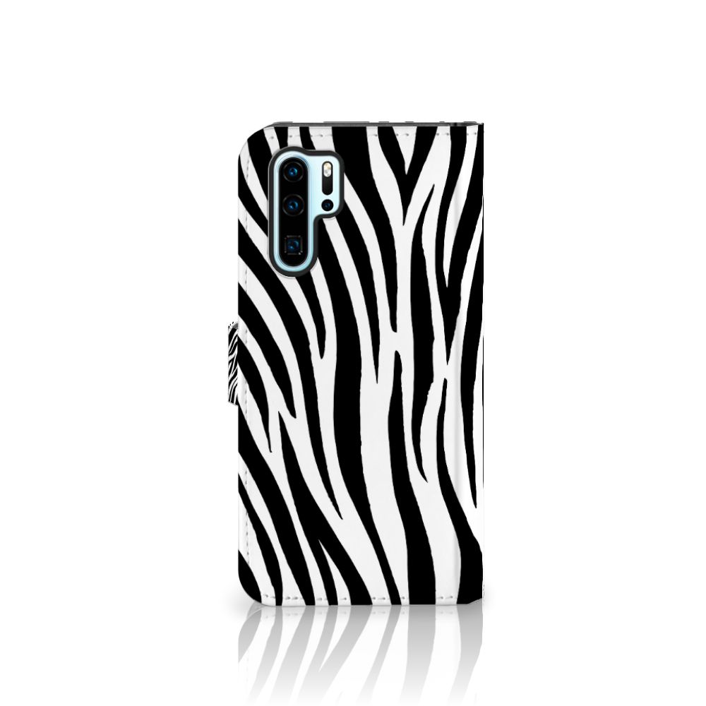 Huawei P30 Pro Telefoonhoesje met Pasjes Zebra