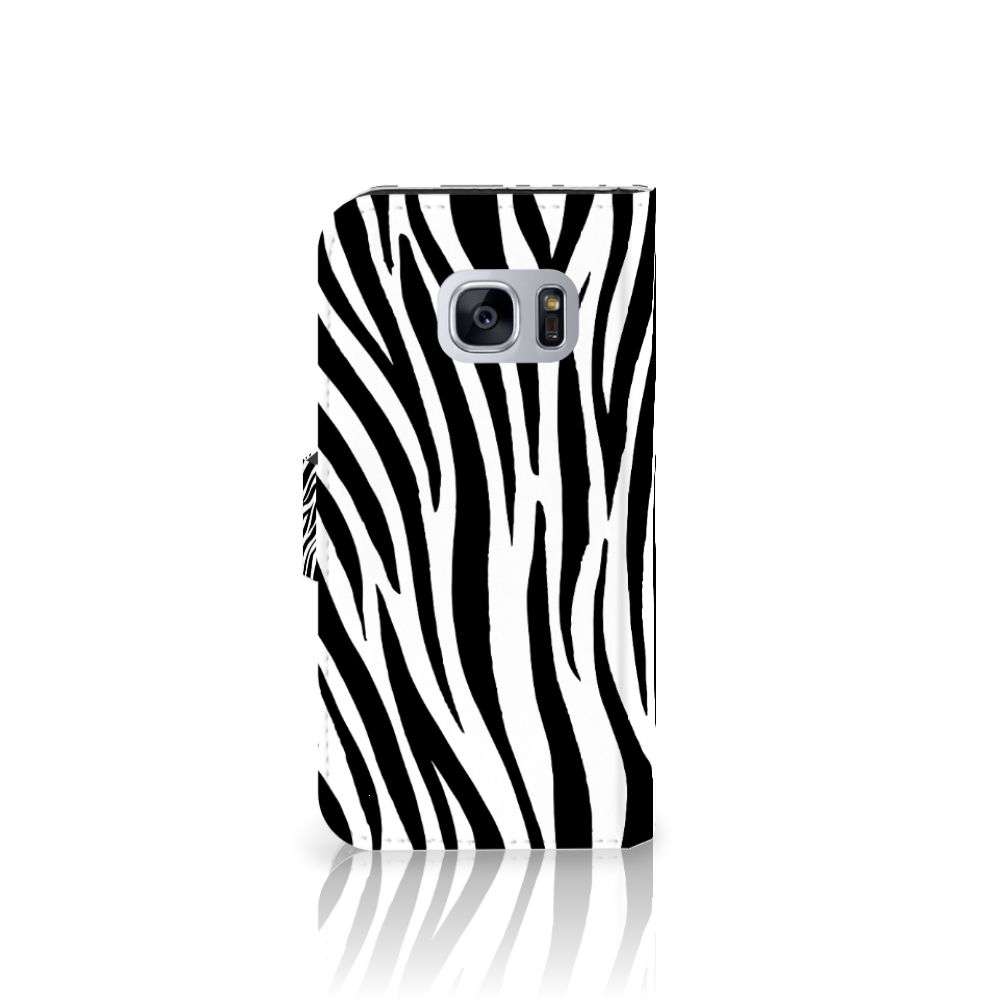 Samsung Galaxy S7 Telefoonhoesje met Pasjes Zebra