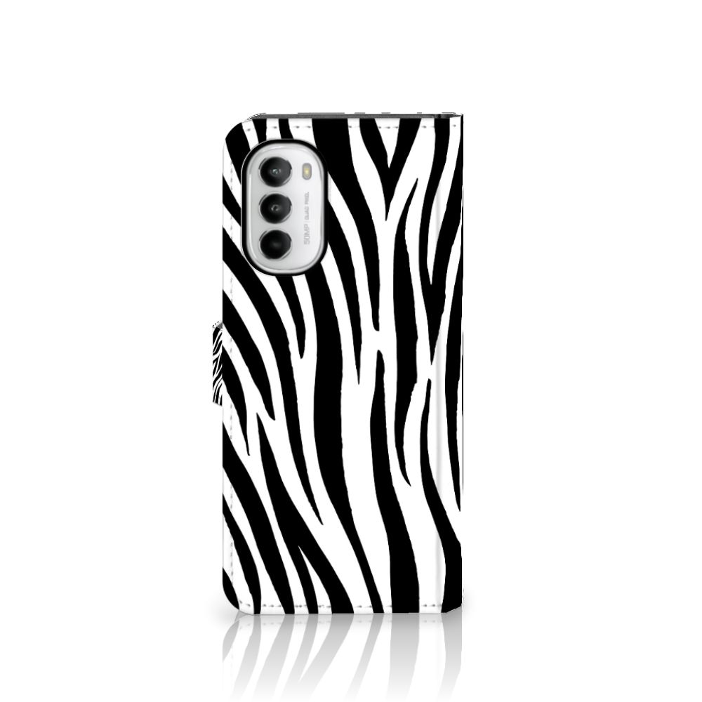 Motorola Moto G52 | Moto G82 Telefoonhoesje met Pasjes Zebra