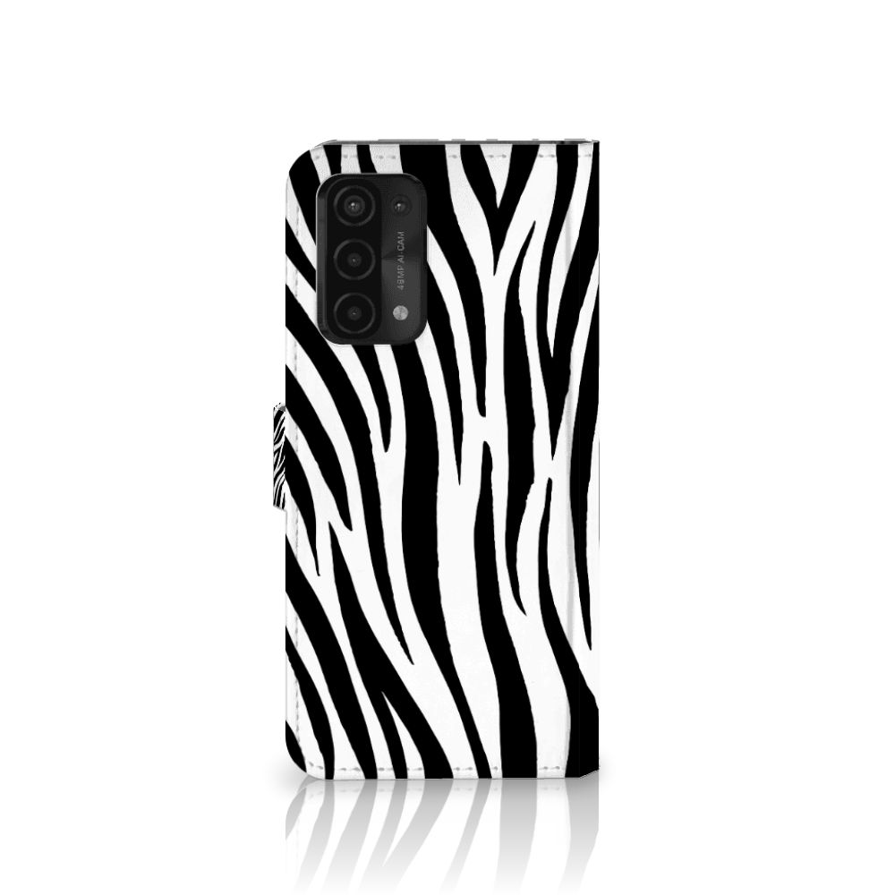 OPPO A54 5G | A74 5G | A93 5G Telefoonhoesje met Pasjes Zebra