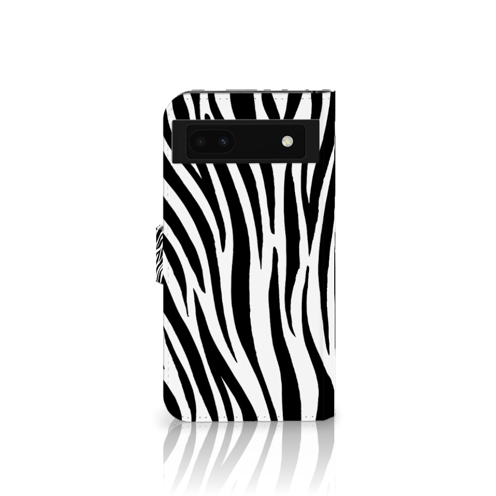Google Pixel 6A Telefoonhoesje met Pasjes Zebra
