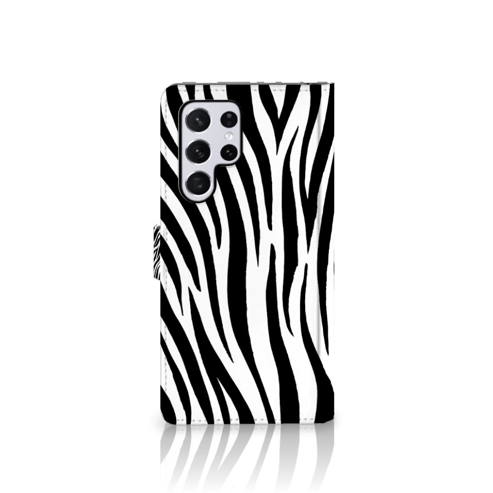 Samsung Galaxy S22 Ultra Telefoonhoesje met Pasjes Zebra