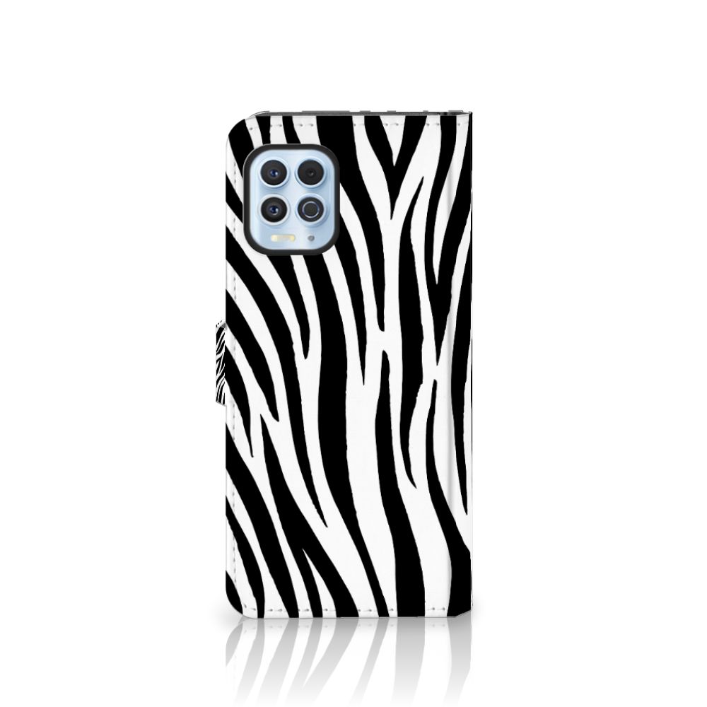 Motorola Moto G100 Telefoonhoesje met Pasjes Zebra
