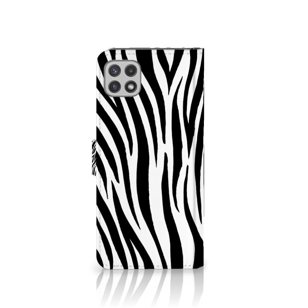 Samsung Galaxy A22 5G Telefoonhoesje met Pasjes Zebra