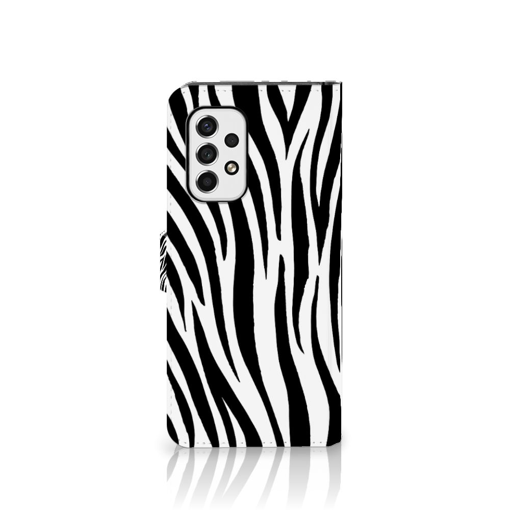 Samsung Galaxy A53 Telefoonhoesje met Pasjes Zebra