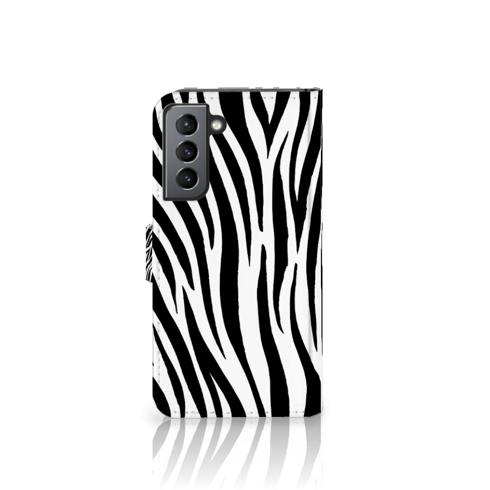 Samsung Galaxy S21 FE Telefoonhoesje met Pasjes Zebra