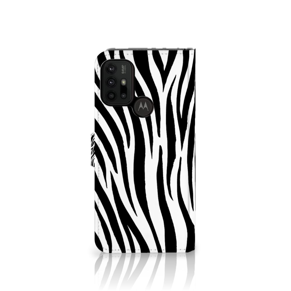 Motorola Moto G10 | G20 | G30 Telefoonhoesje met Pasjes Zebra
