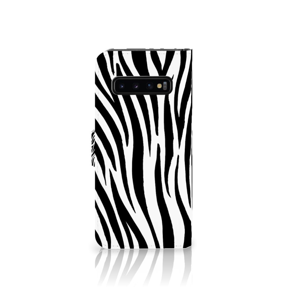 Samsung Galaxy S10 Telefoonhoesje met Pasjes Zebra