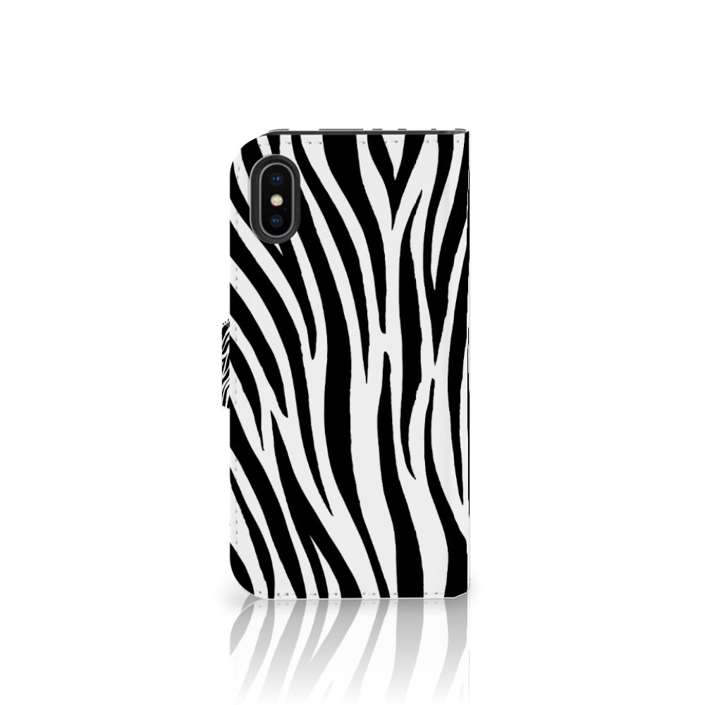 Apple iPhone X | Xs Telefoonhoesje met Pasjes Zebra