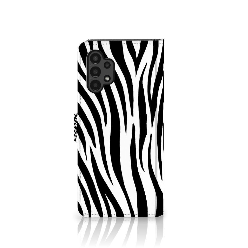 Samsung Galaxy A13 (4G) Telefoonhoesje met Pasjes Zebra