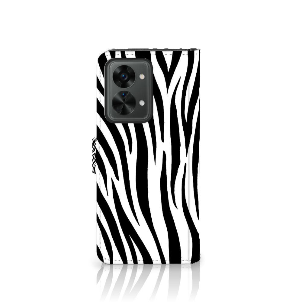 OnePlus Nord 2T Telefoonhoesje met Pasjes Zebra