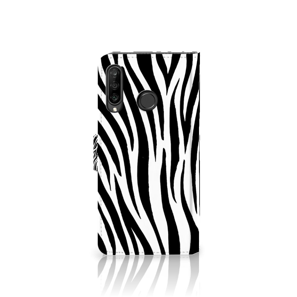 Huawei P30 Lite (2020) Telefoonhoesje met Pasjes Zebra