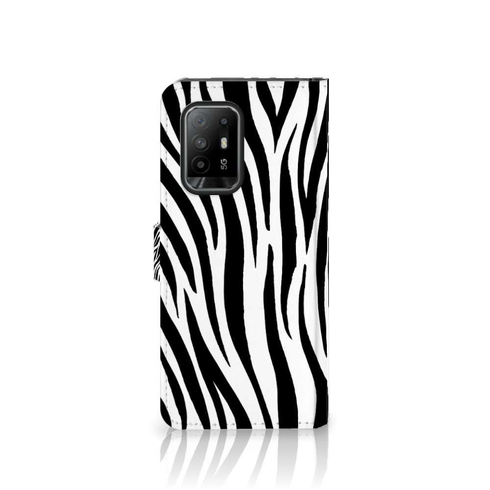 OPPO Reno5 Z | A94 5G Telefoonhoesje met Pasjes Zebra