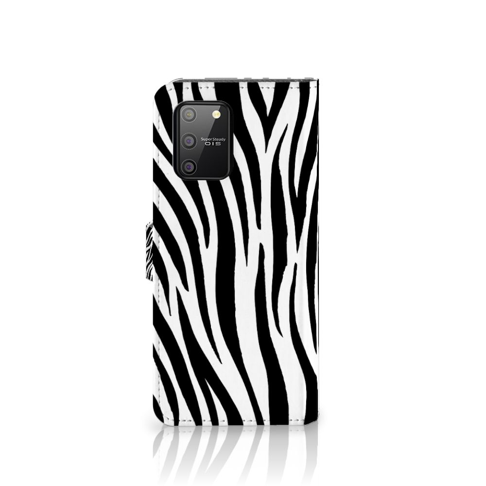 Samsung S10 Lite Telefoonhoesje met Pasjes Zebra