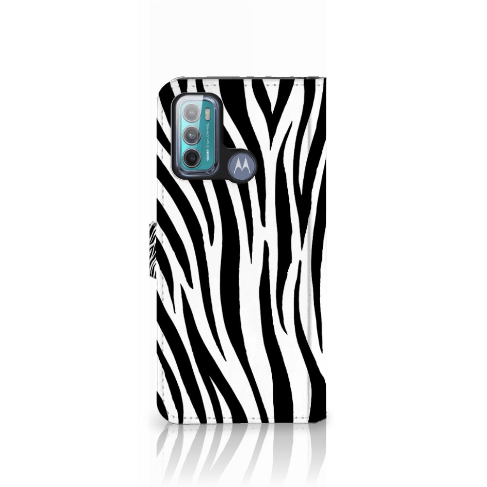 Motorola Moto G60 Telefoonhoesje met Pasjes Zebra