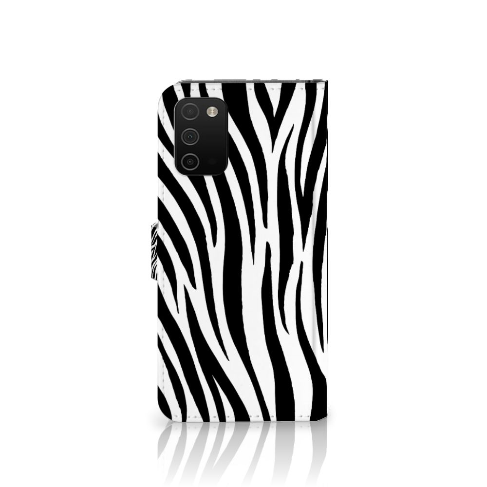 Samsung Galaxy A03s Telefoonhoesje met Pasjes Zebra