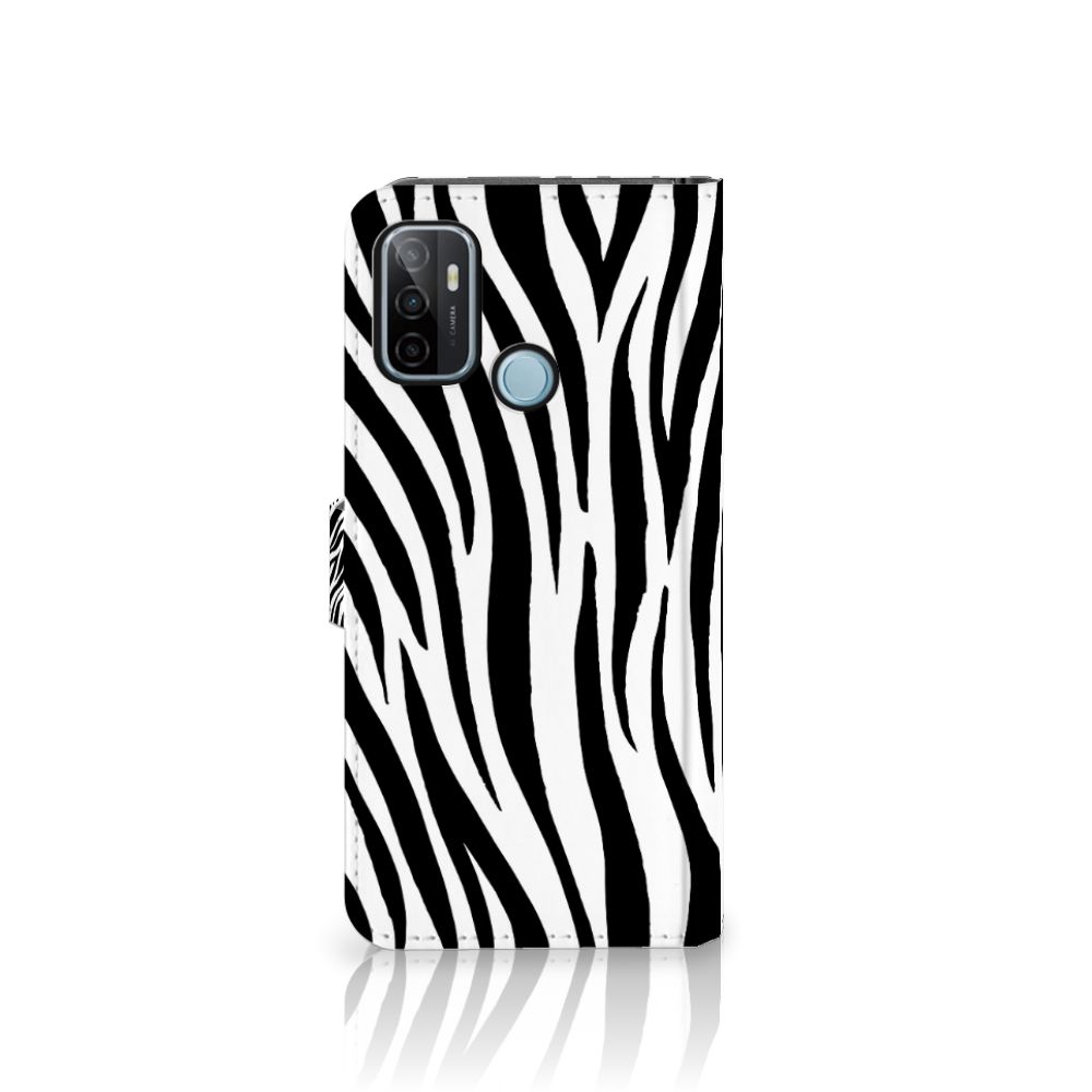 OPPO A53 | OPPO A53s Telefoonhoesje met Pasjes Zebra