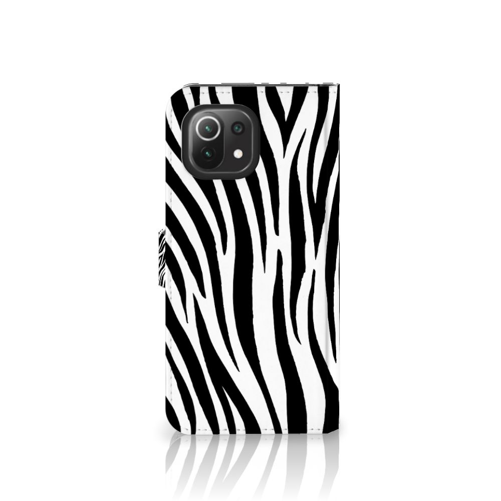 Xiaomi 11 Lite 5G NE | Mi 11 Lite Telefoonhoesje met Pasjes Zebra