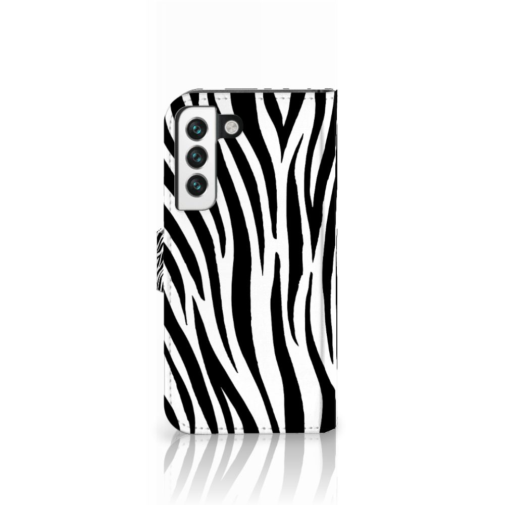 Samsung Galaxy S22 Telefoonhoesje met Pasjes Zebra