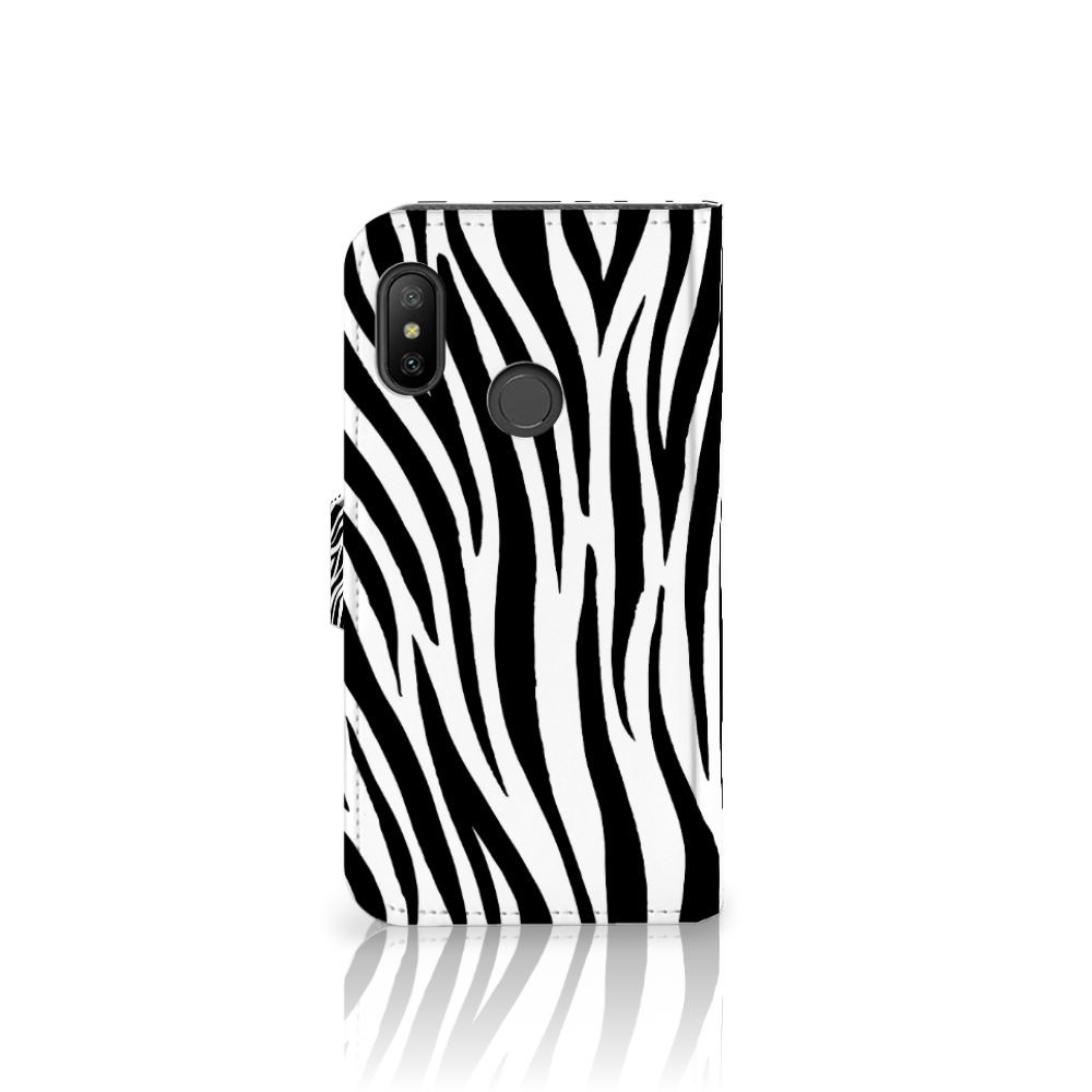 Xiaomi Mi A2 Lite Telefoonhoesje met Pasjes Zebra