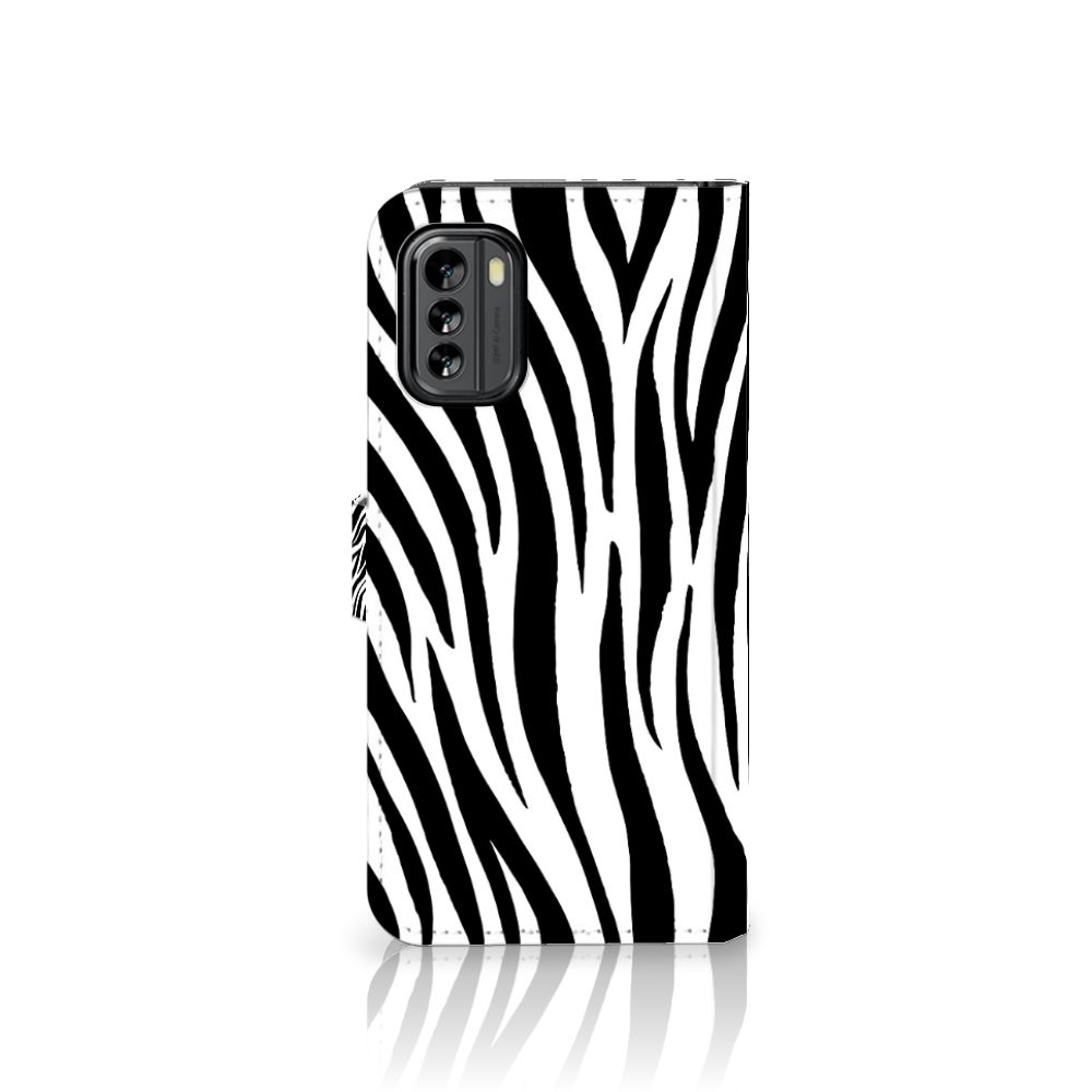 Nokia G60 Telefoonhoesje met Pasjes Zebra