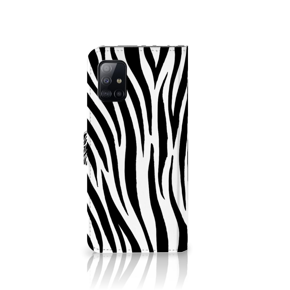 Samsung Galaxy A71 Telefoonhoesje met Pasjes Zebra