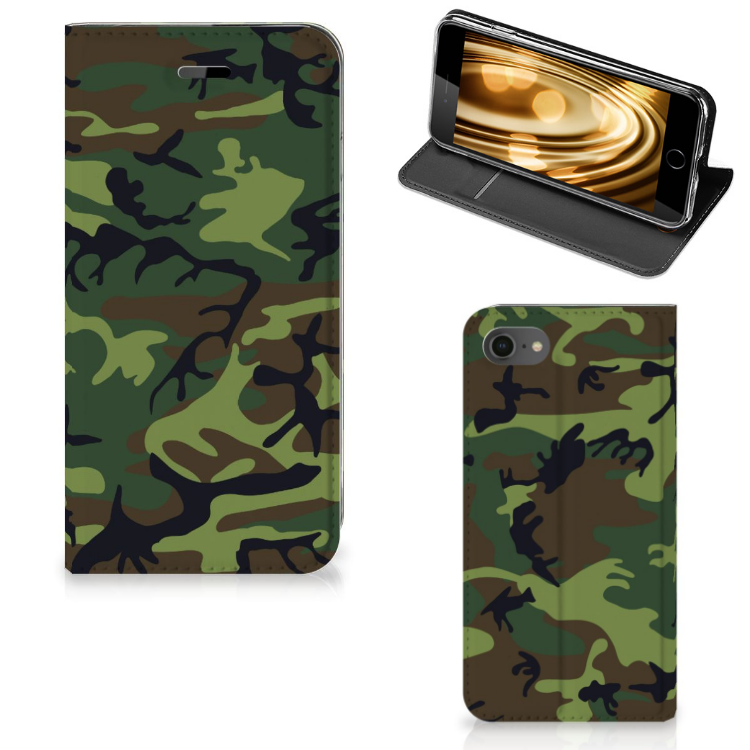 Apple iPhone 7 | 8 Standcase Hoesje Design Army Dark