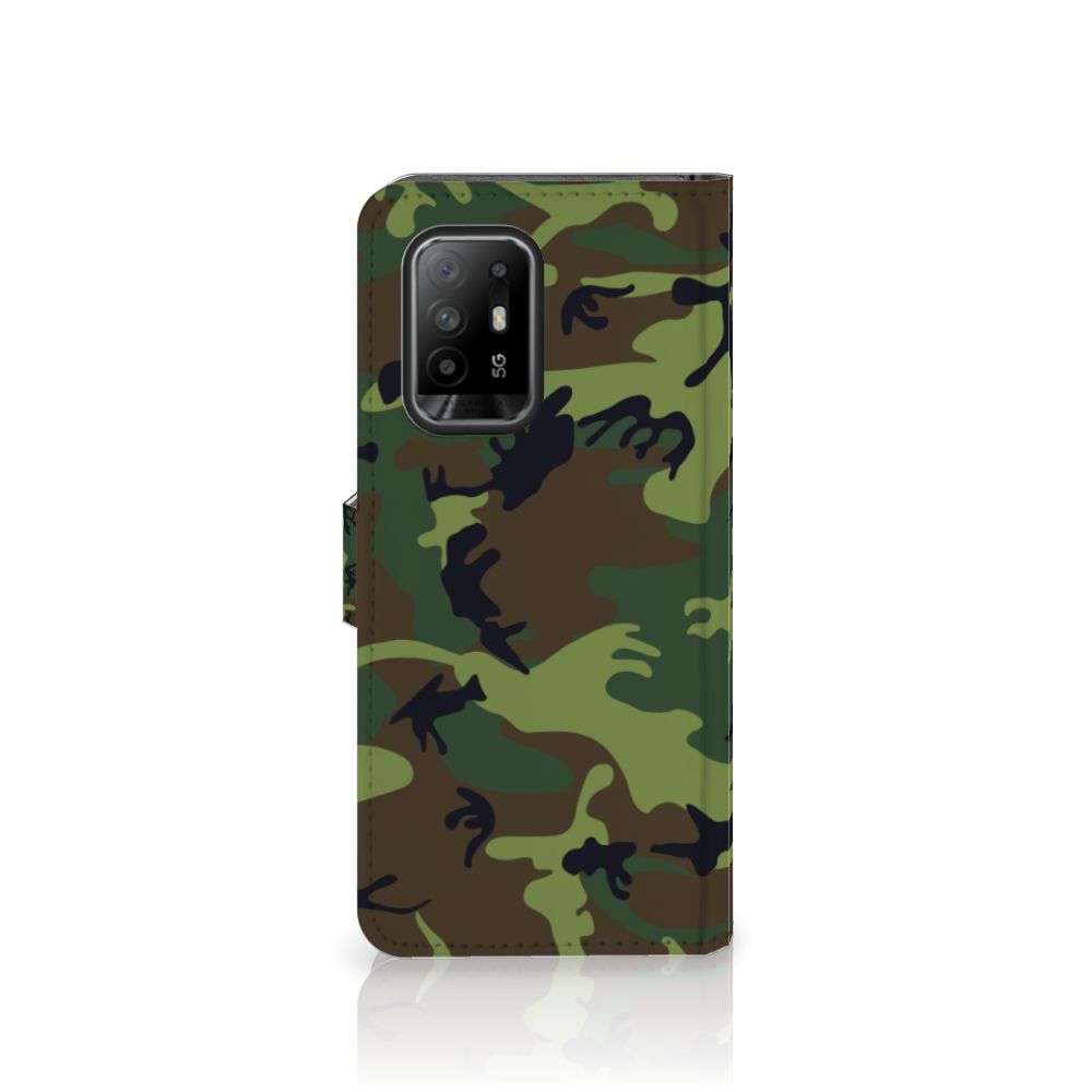 OPPO Reno5 Z | A94 5G Telefoon Hoesje Army Dark