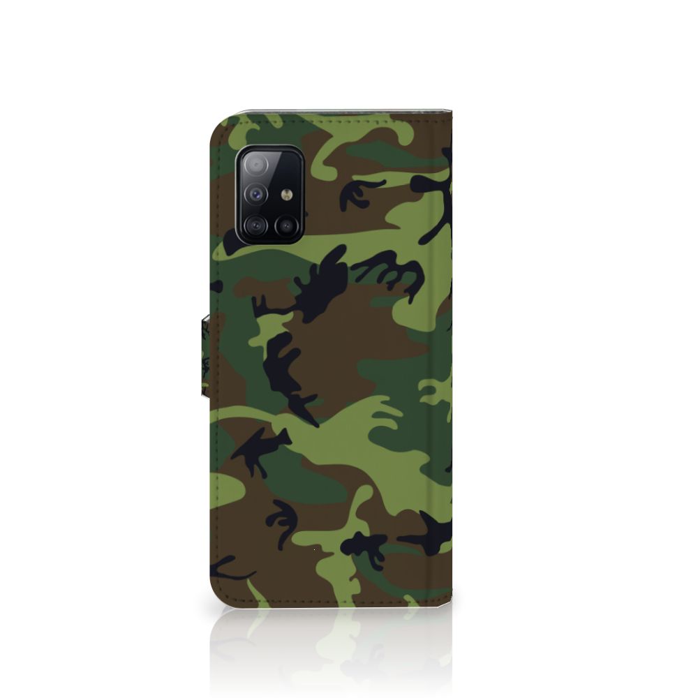 Samsung Galaxy A71 Telefoon Hoesje Army Dark