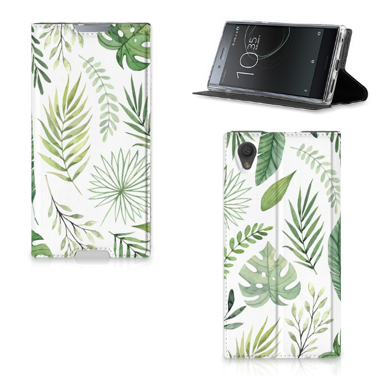 Sony Xperia L1 Uniek Standcase Hoesje Leaves