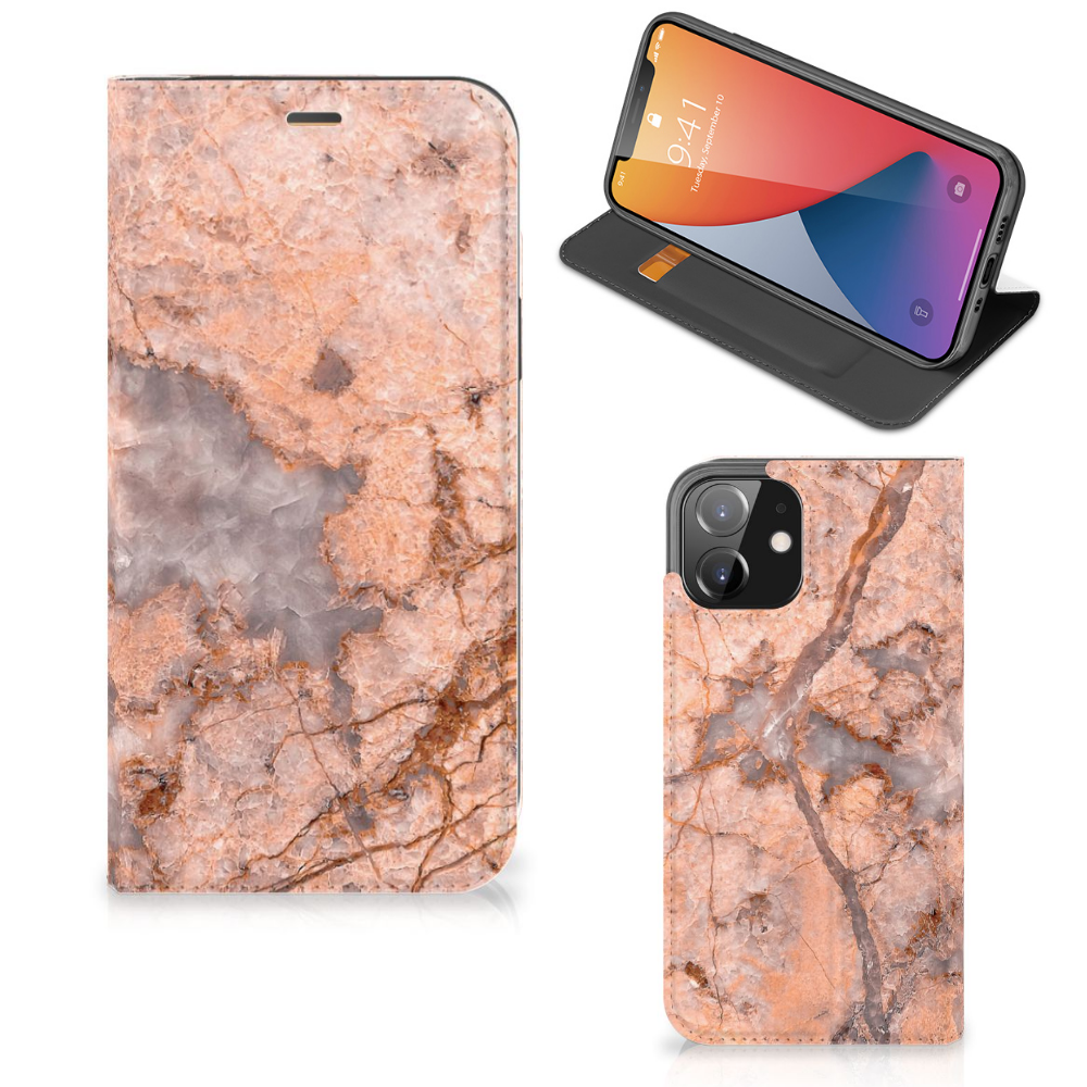 iPhone 12 | iPhone 12 Pro Standcase Marmer Oranje