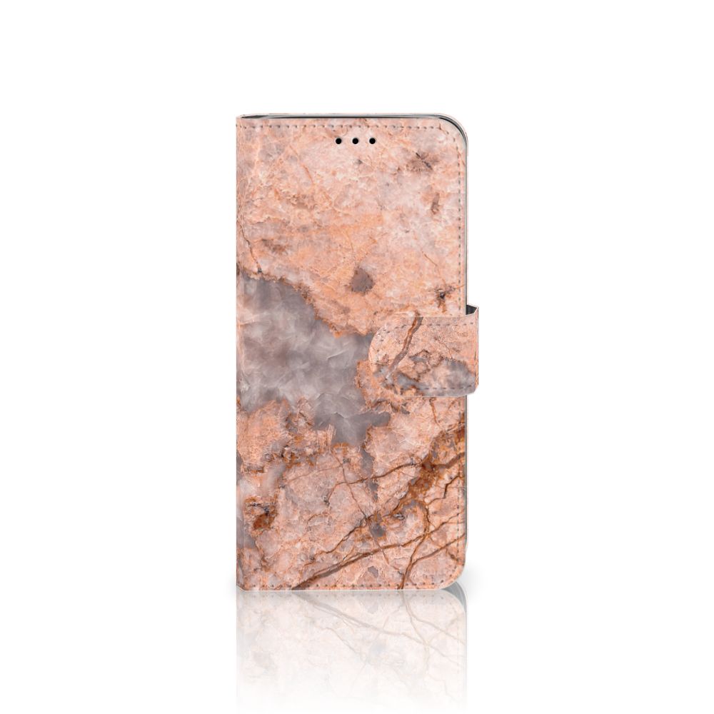 Samsung Galaxy A6 2018 Bookcase Marmer Oranje